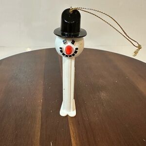 1996 Hallmark Snowman PEZ-Style Christmas Ornament Vintage Holiday Collectible